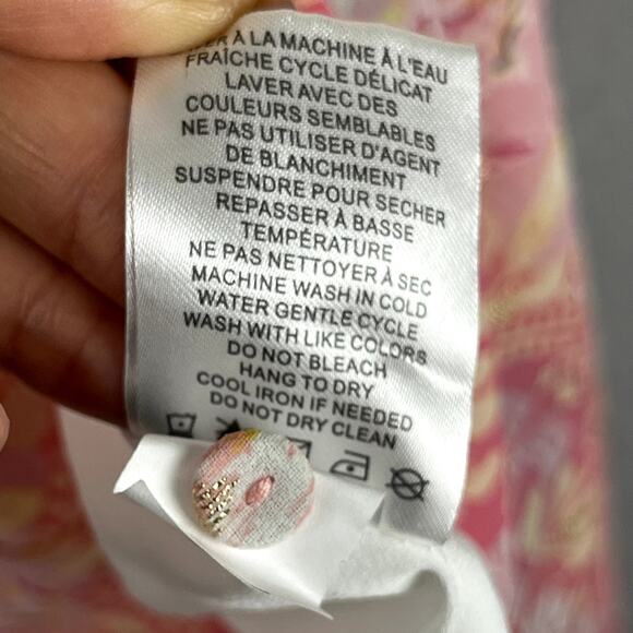 House of Harlow 1960 Floral Maxi Dress Womens Small Pink Metallic Colorful - Picture 10 of 16